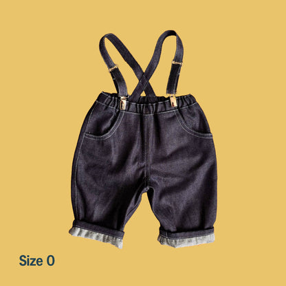 Childrens Baggy Trousers Denim Jeans with Braces