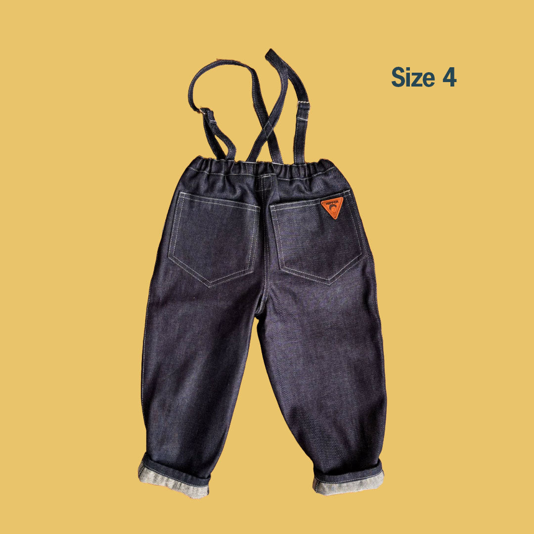 Childrens Baggy Trousers Denim Jeans with Braces