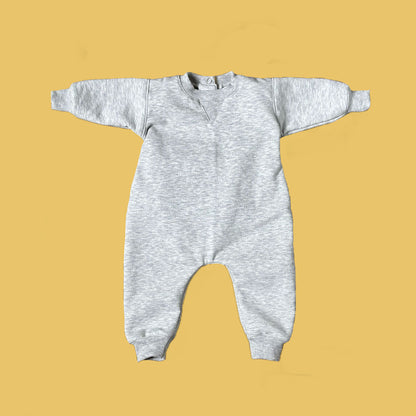 Jersey Snooze Suit - Heather Grey